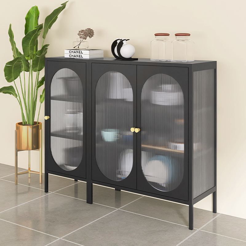 Biwer Iron Art Dining Side Cabinet Wine Water Tea Water Minimalist Living-room Containing cabinet Kitchen Cutlery Kitchen Cutlery Home Display Cabinet-Taobao