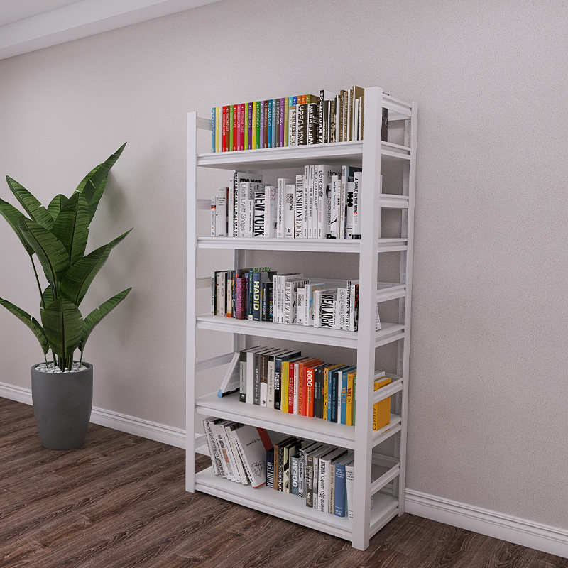 Bewell simple bookshelf fall art with fence multi-layer shelf book living room picture book storage shelf home