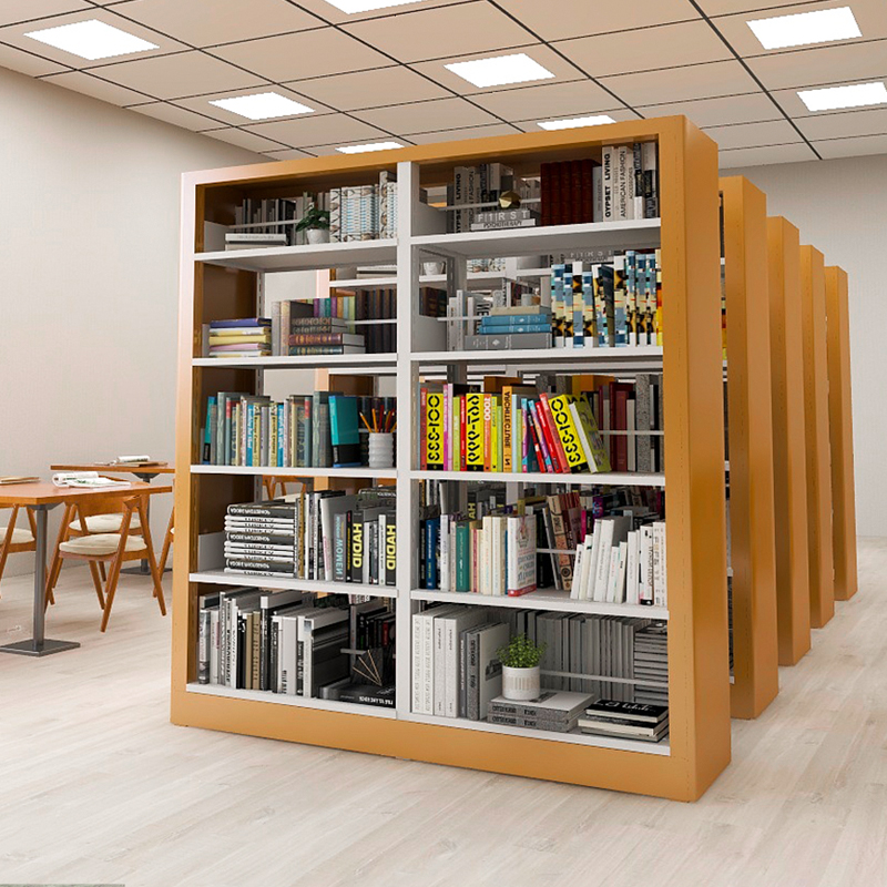 Biwell Library Bookshelf Double-sided Steel Partition School Reading Room BookstoreBook landing Archives