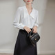 ເສື້ອຢືດອະເນກປະສົງ Slimming V-neck peak collar workplace ol suit