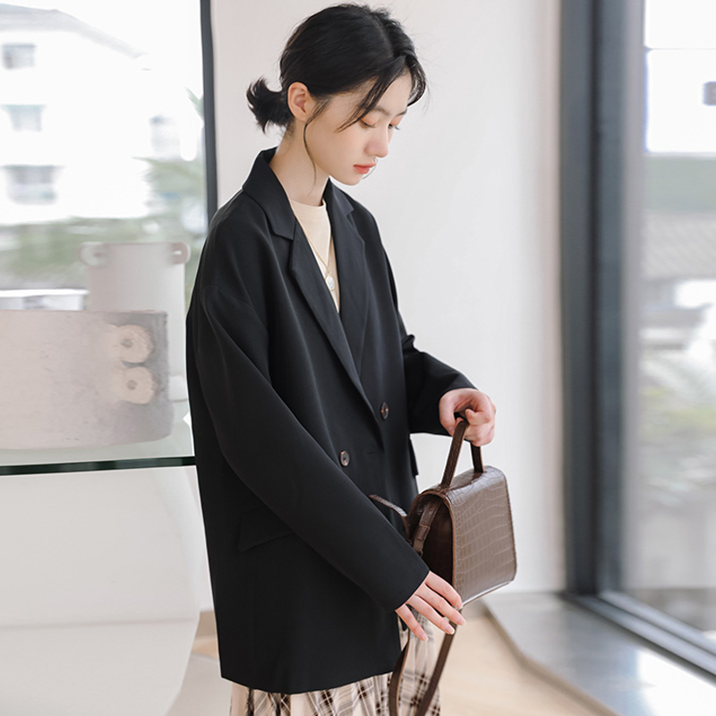 2019 mùa xuân và mùa thu mới của Hàn Quốc phiên bản Student Anh Gió Net Red Widelia Loose Hàn Quốc nhỏ Suit Coat Woman