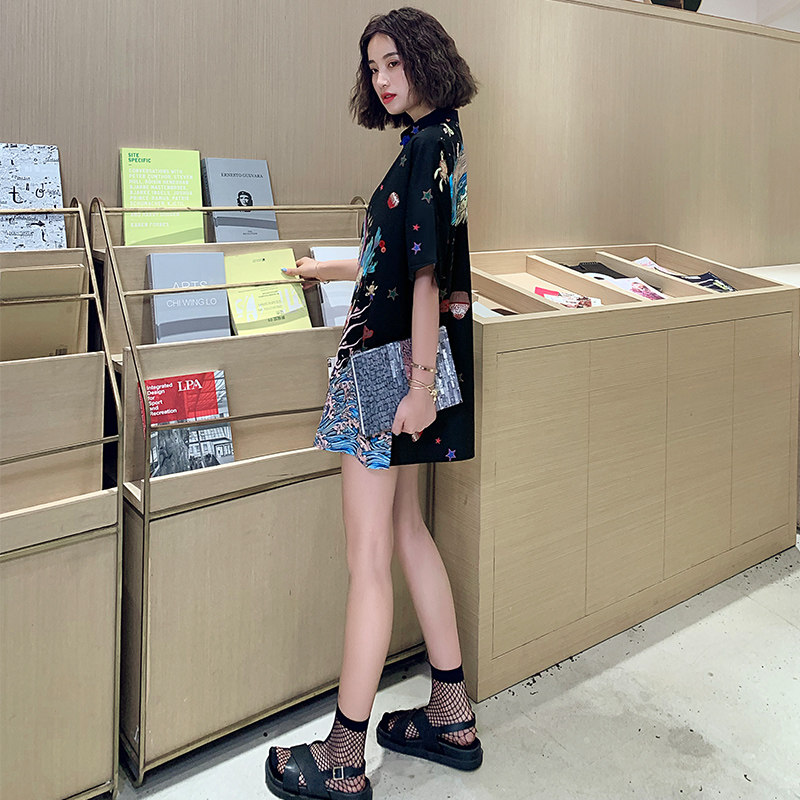 Loose Qipao 2022 New Fashion Improved Young Teenage Girl Foreign Fashion Student National Tide Short Spring Summer