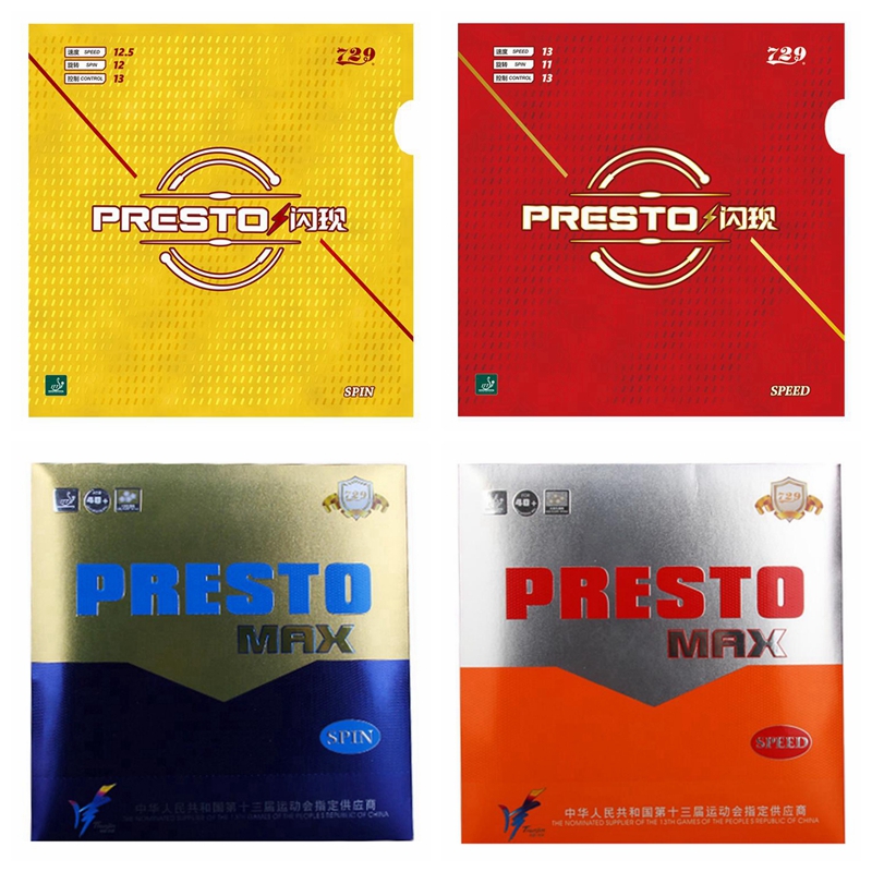 729 flash PRESTO table tennis rubber SPIN and SPEED rubber-based intra-resistant rubber flash MAX