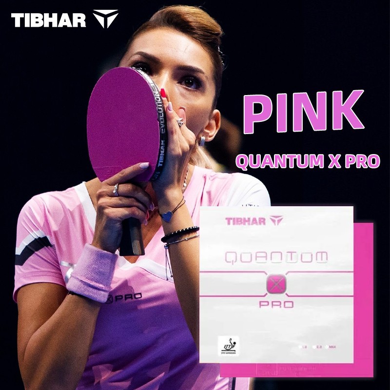 TIBHAR quite plucking pink QUANTUM table tennis QUANTUM X PRO PING PONG TABLE RUBBER BLUE