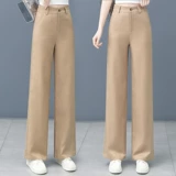 Тонкие штаны, свободный прямой крой, эластичная талия