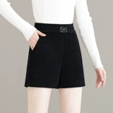 Шерстяные демисезонные шорты, леггинсы, приталенные штаны для отдыха, сапоги, коллекция 2023, А-силуэт, свободный прямой крой