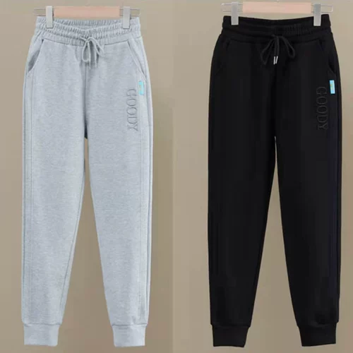 Демисезонные утепленные штаны для отдыха, оверсайз, свободный крой, эластичная талия