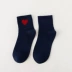 Vớ cotton thêu tình yêu đại học Nhật Bản gió dễ thương Cô gái Hàn Quốc trong vớ ống cotton vớ nữ tất gấu nữ Bít tất nữ