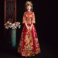 Традиционный свадебный наряд Сюхэ, летнее свадебное платье, 2020, дракон и феникс, подходит для подростков