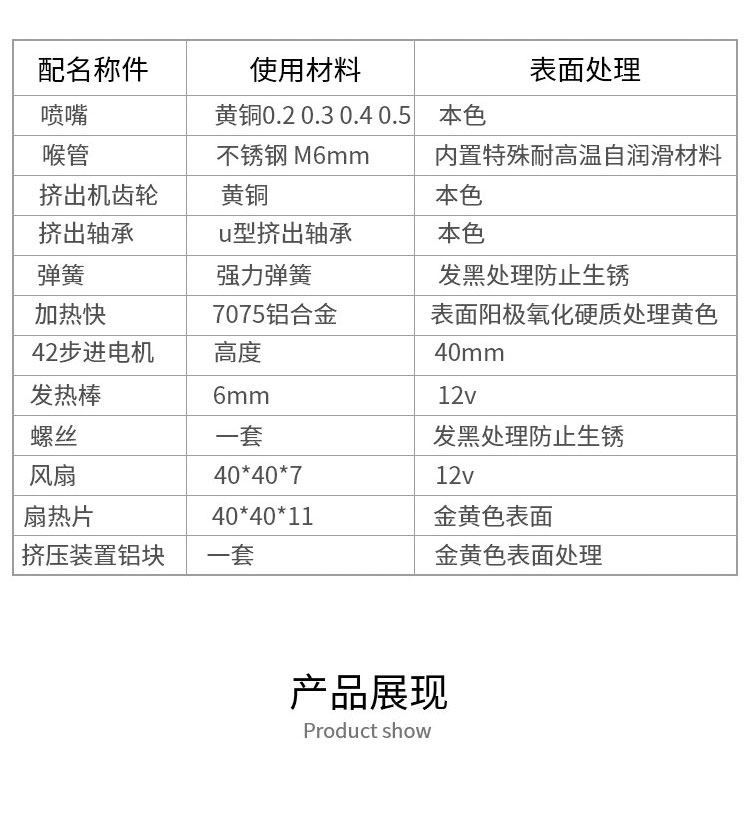 Штрангпресс 3d打印机配件 热卖mk8升级版全金属套件喷头挤出机prusa i3