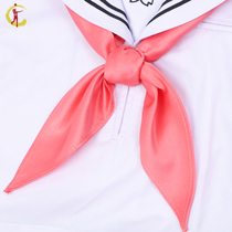 White Free Gold Fish Knot Collar sailor Collar Towel Pink Triangle Towel Jk Collar Flower Uniform Silk Scarf Ring Buckle Fang Towel
