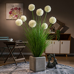 High-End Artificial Hydrangea Reed Grass Green Plant Landscaping Bionic Fake Floral Plant Ornaments Indoor Living Room Decoration Fake Tree