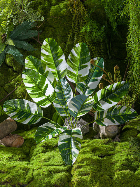 Artificial Green Plants, Green Fake Grass Bunches, Plastic Money Grass for Flower Arrangements, Decorative Landscaping, Fake Leaf Ferns