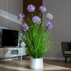 Simulated Green Plants, Hydrangeas, Reeds, Artificial Flowers, Indoor Living Room Large Floor-Standing Potted Plants, Simulated Plant Decorations