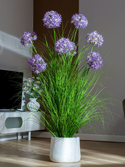 Simulated Green Plants, Hydrangeas, Reeds, Artificial Flowers, Indoor Living Room Large Floor-Standing Potted Plants, Simulated Plant Decorations
