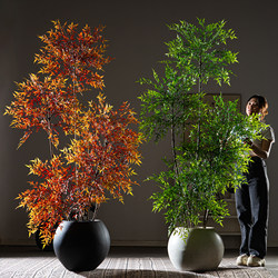 Nantian Bamboo Artificial Green Plant with a High-End Feel for Living Room Indoor Large Decorative Ornament, Floor-Standing Artificial Plant, Fake Tree Landscaping
