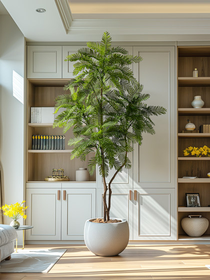 Artificial Green Plant Jacaranda Pomelo Tree Fake Tree Large Indoor Living Room Floor-Standing Decorative Ornament Artificial Plant Landscaping