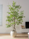 Simulated Red Maple Tree, Large Green Plant, Indoor Light Luxury Artificial Tree, Shopping Mall Balcony, Shop Window, Artificial Plant for Landscaping