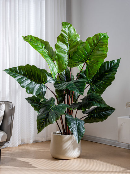 Artificial Green Plants Indoor Potted Calla Lilies, Artificial Plants, Fake Trees, Living Room Floor-Standing Sofa Corner Decoration
