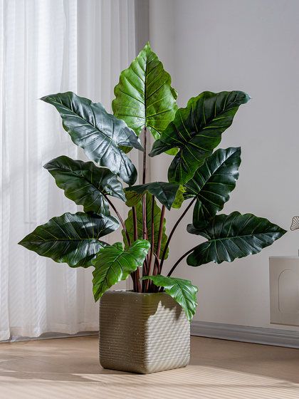Artificial Green Plants Indoor Potted Calla Lilies, Artificial Plants, Fake Trees, Living Room Floor-Standing Sofa Corner Decoration