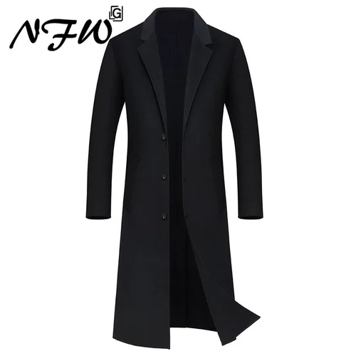 Демисезонное шерстяное двусторонное длинное шерстяное пальто, кашемировый плащ для отдыха, длина макси