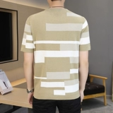 Шелковая модная тонкая летняя трендовая футболка для отдыха, короткий рукав