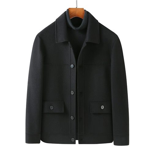 Японские ретро шерстяные щипцы, утепленная куртка, осеннее двусторонное шерстяное пальто