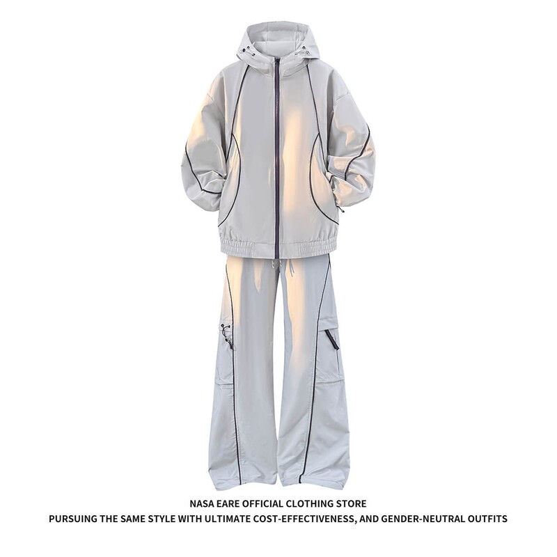 Nasab-Eare Outdoor Sports Hooded Jacket Set for Men and Women, Windproof and Waterproof, a Very Stylish Outfit Set