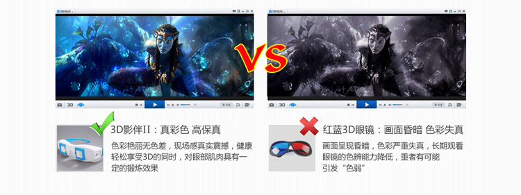 tivi samsung 50tu8500 Máy tính kính 3d TV máy tính chuyên dụng định dạng trái và phải kính 3d màn hình chia trái và phải xa kính siêu màu đỏ và xanh 3d - TV tivi Skyworth