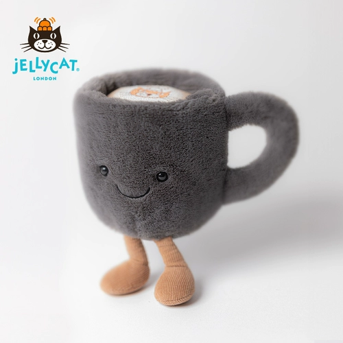 Jellycat, кофейная плюшевая успокаивающая игрушка, мягкая кукла, Великобритания, подарок на день рождения