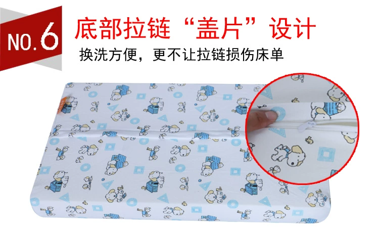 Gối cao su Thái Lan 5030 Baby 44 * 27 Baby Baby Gối dệt kim Cotton 60x40 Người lớn 100% Cotton gối cao su non cho bé