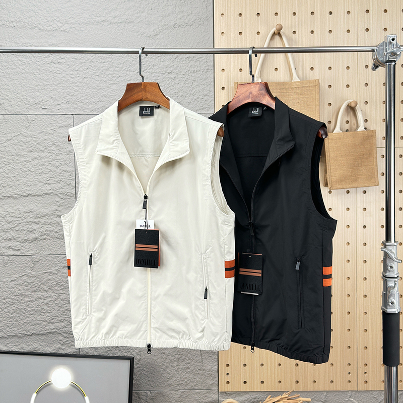 Yishu Z Series High-End Stand-Up Collar Double-Zip Vest with Double-Sided Textured Anti-Wrinkle, Stretchy and Breathable Men's Sleeveless Vest