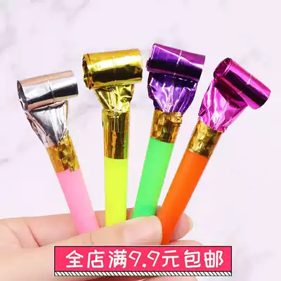 Blowing rolls, blowing dragons, whistling, pushing gifts, birthday parties, long noses, children's whistles, cheers, props, Young