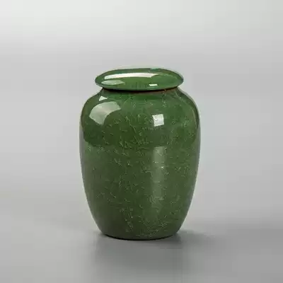 Tea Set Tea can Ice Crack Ice Ceramic Tea Box Tieguanyin Ceramic Tank Tin Tank Tea Packaging Sealing can Set