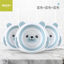 Baby basin small basin baby basin PP washbasin newborn 2 3 sets of foldable cartoon infant supplies