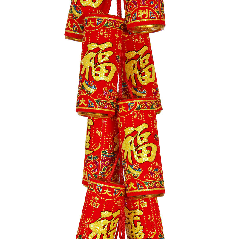 大型新年鞭炮装饰挂件春节仿真炮竹挂串婚庆家居酒店商场喜庆爆竹-阿里巴巴