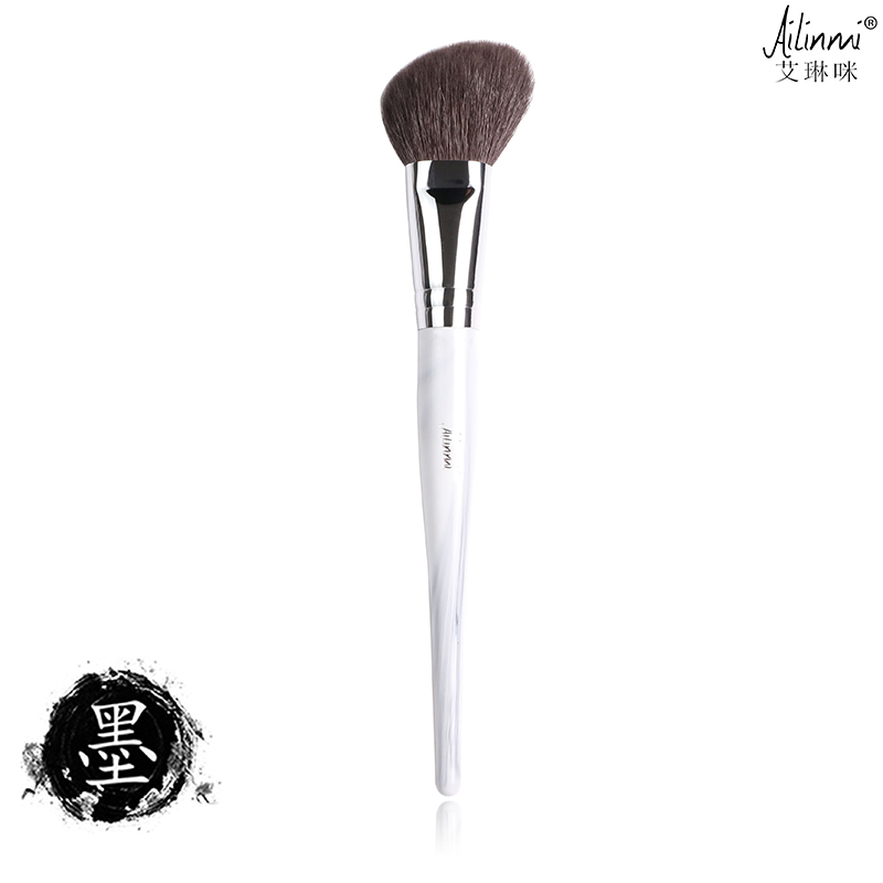 Irene Mi) AILINMI ink soul blue and white makeup brush 114s bevel trim blush fine light front wool makeup brush