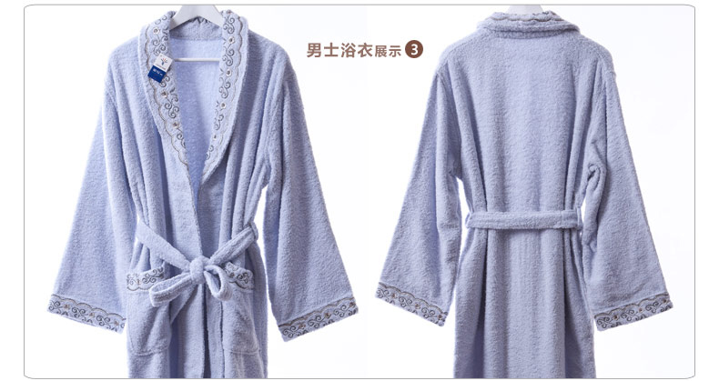 Vàng áo choàng tắm số bông / áo tắm / tracksuit khăn bông mềm và thấm chất liệu ren lên phong cách dành cho nam giới và phụ nữ - Khăn tắm / áo choàng tắm khăn tắm trẻ sơ sinh
