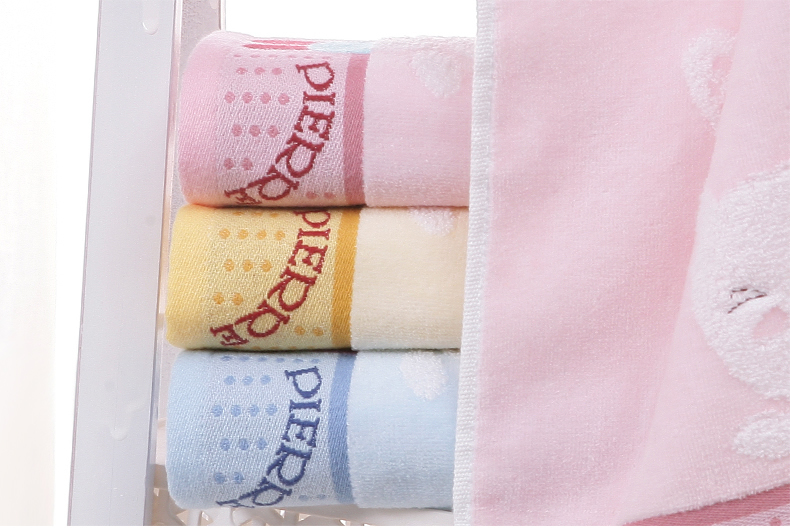 Vàng số không xoắn bông khăn jacquard terry bông mềm và thấm cartoon khăn - Khăn tắm / áo choàng tắm khăn lau mặt cao cấp