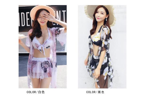 Sexy giáo viên thể thao của tôi Wang Xiaochen với đoạn để gửi một chiếc khăn choàng kỳ nghỉ quyến rũ xu hướng áo tắm bikini ba mảnh - Bộ đồ bơi hai mảnh áo hai mảnh
