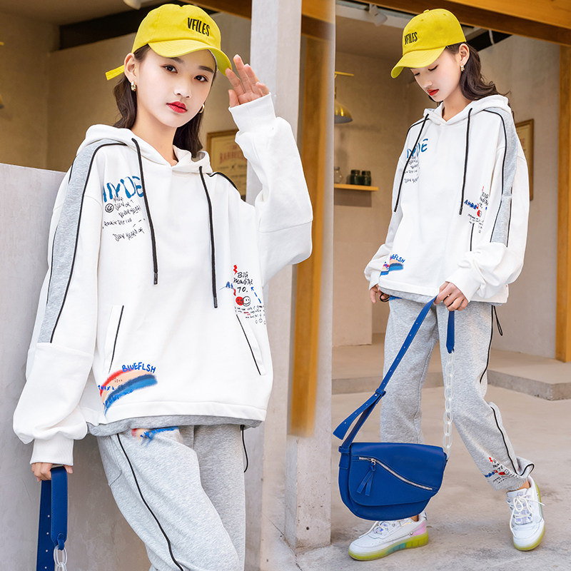 Girl Spring Outfit 2022 New Suit Foreign Pie Trendy Great Boy Dress 12 Girl Spring Autumn Casual Sportswear 15 Years Old