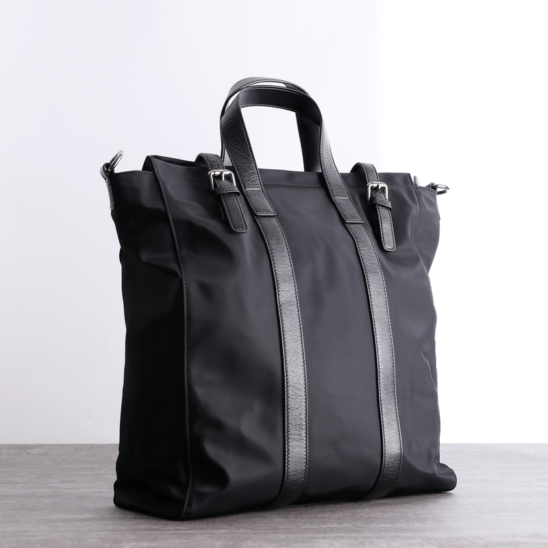 Commuting Men's and Women's Handbags, Cross-Body Large Bags, Waterproof Nylon Oxford Cloth with Cowhide Leather, Business Bags for Business Trips, Large Capacity