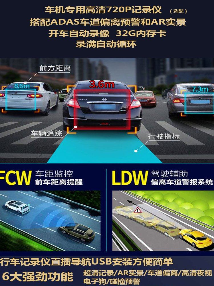 Prodigal 8-Core Intelligent Ultra-Clear Ips Screen Navigation Panoramic Central Control Modified Car System Reversing Image All-In-One Machine