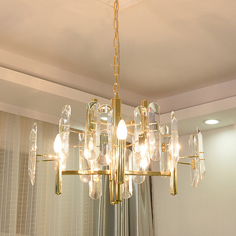 Living room chandelier light luxury crystal modern minimalist bedroom dining room creative atmosphere home designer model room lamps