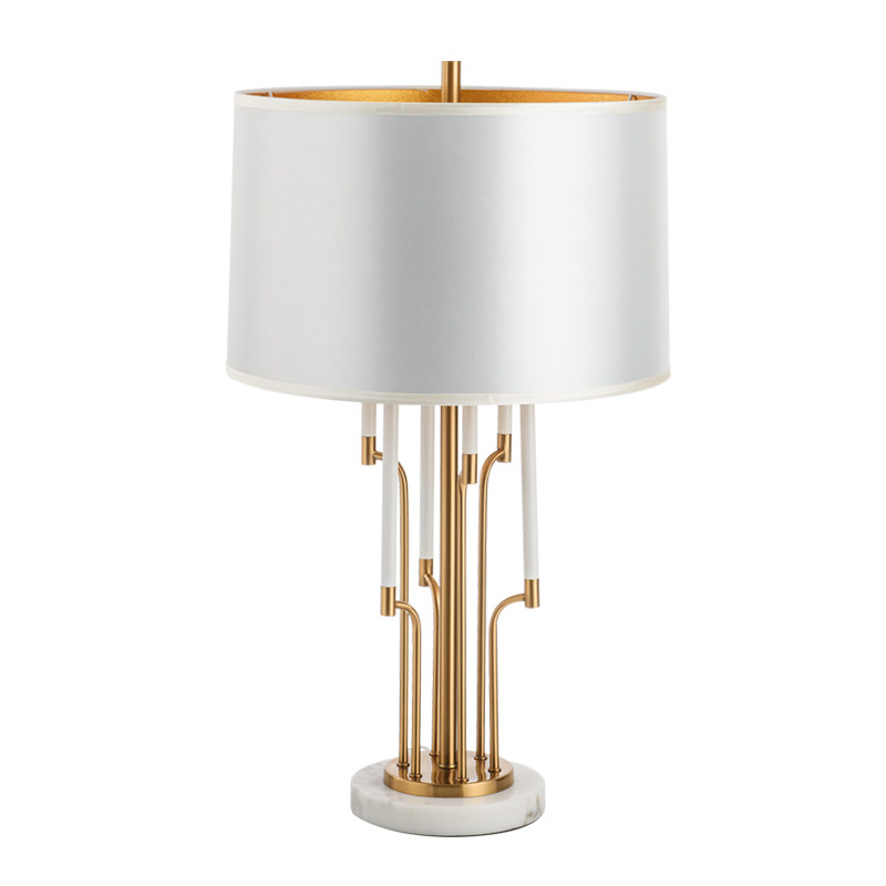 Nordic Postmodern Lavish Marble Decoration Table Lamp Minima Light Luxury Hotel Design Bookroom Living-room Bedroom Desk Lamp