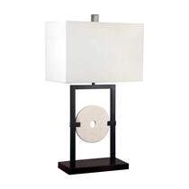 New Chinese retro simple marble lamp wrought iron study living room bedroom bedside lamp Hotel Villa designer lamp