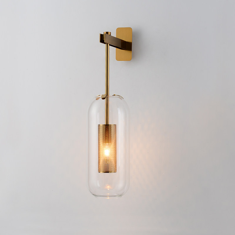 Post Modern Nordic Headboard Wall Lamp Nordic Light Lavish Villa Bedroom Living Room Creative Designer Hotel Aisle Wall Lamp