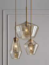 Nordic Bedrooms Bed headlights Modern minimalist Café designer Creative bar Dining Room Light Dining Room Glass Chandelier