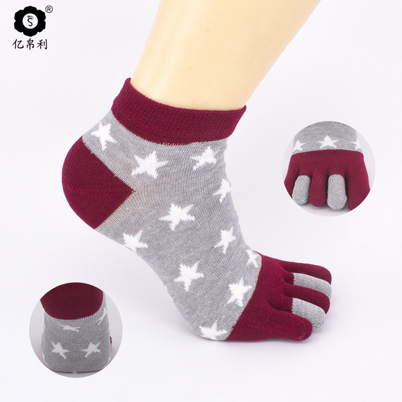 Five-finger socks Summer Women's pure cotton short cylinder Deodorant Shallow stockings Socks Damp sweat Sweat Thin and Damp All-cotton Short Socks