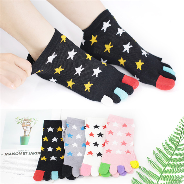 Five-finger socks female pure cotton spring toe Toe Socks Invisible Socks Shallow Mouth Low socks Shallow Mouth Day System Short Cylinder Socks Tide